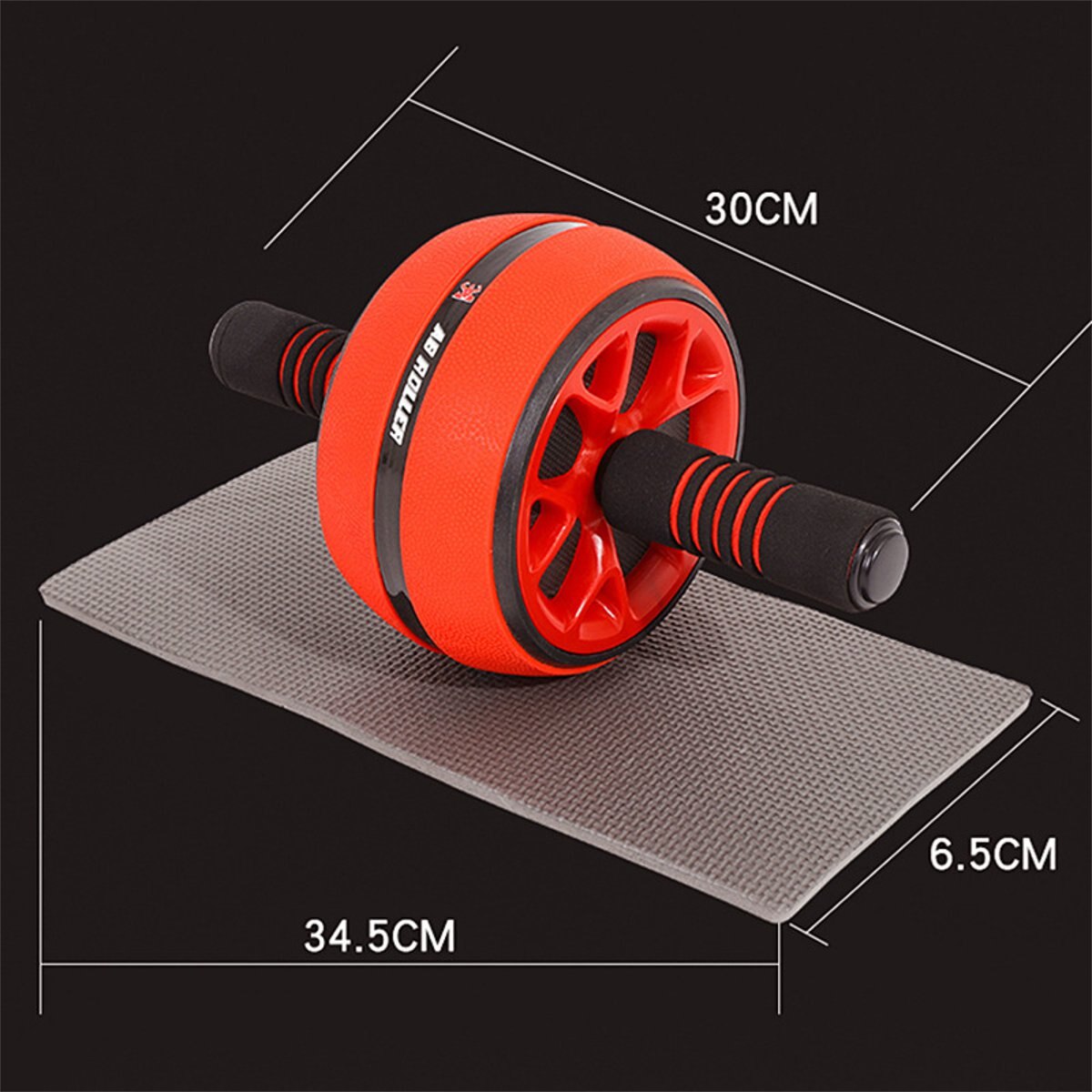Ρόδα Εκγύμνασης Κοιλιακών - Abdominal Muscle Fitness Wheel Κόκκινο - Μαύρο